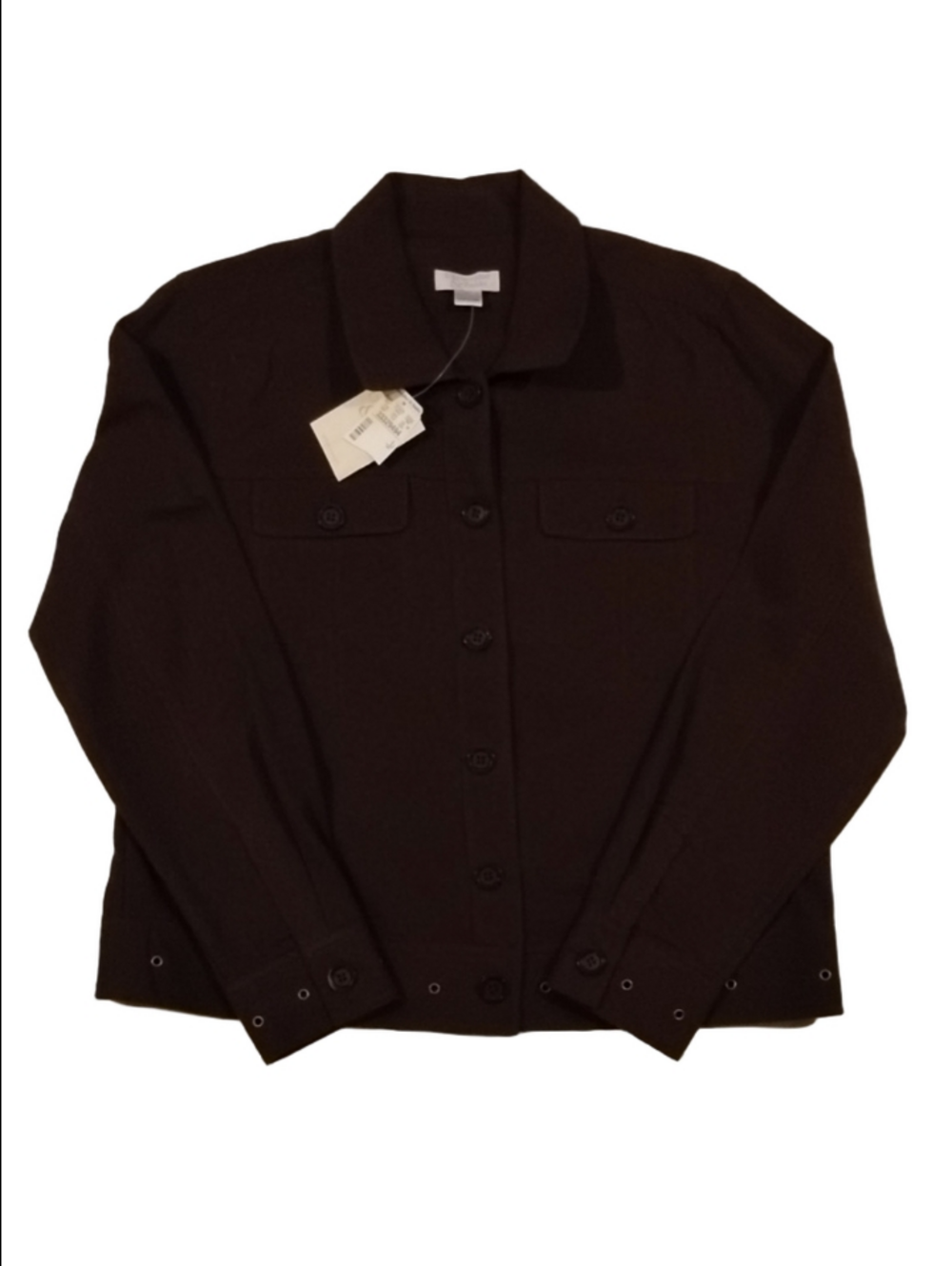 Christopher & Banks Dark Brown Button-Front Corduroy Jacket